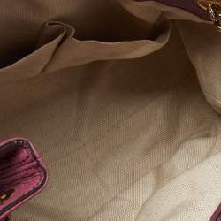 Pre Owned Gucci Pink Pebbled Leather Medium Soho Chain Tote