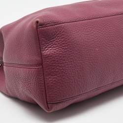 Pre Owned Gucci Pink Pebbled Leather Medium Soho Chain Tote