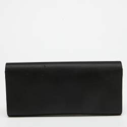 Pre Owned Gucci Black Satin GG Broadway Crystals Clutch