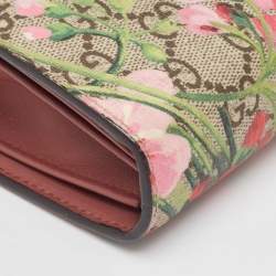 Gucci Beige GG Supreme Canvas Blooms Dionysus Wallet On Chain