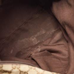 مملوكة مسبقًا Gucci Brown/Beige GG Canvas and Leather Sherry Line Tote