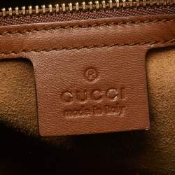 Gucci Beige/Brown GG Supreme Canvas and Leather Medium Padlock Tote