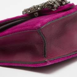 Gucci Purple Velvet and Leather Super Mini Dionysus Chain Bag