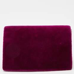 Gucci Purple Velvet and Leather Super Mini Dionysus Chain Bag