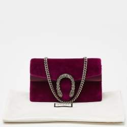 Gucci Purple Velvet and Leather Super Mini Dionysus Chain Bag