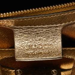 مملوكة مسبقًا Gucci Black/Gold Leather and Suede Tassel Race Bag