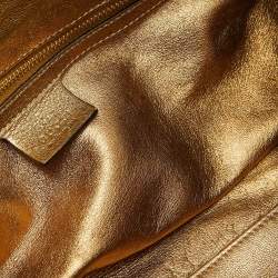 مملوكة مسبقًا Gucci Black/Gold Leather and Suede Tassel Race Bag