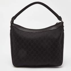 Gucci Brown GG Canvas and Leather Hobo