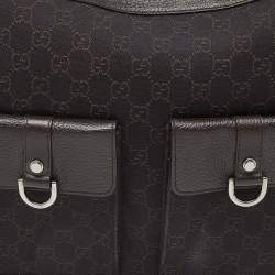 Gucci Brown GG Canvas and Leather Hobo