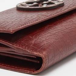 Gucci Brick Leather Soho Studded Continental Wallet