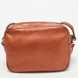 Pre Owned Gucci Copper Brown Leather Small Soho Disco Crossbody Bag