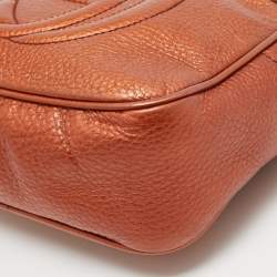 Pre Owned Gucci Copper Brown Leather Small Soho Disco Crossbody Bag