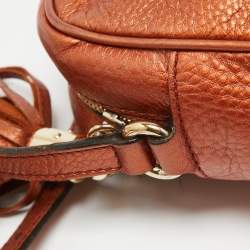 Pre Owned Gucci Copper Brown Leather Small Soho Disco Crossbody Bag