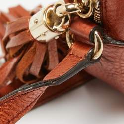 Pre Owned Gucci Copper Brown Leather Small Soho Disco Crossbody Bag