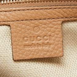Pre Owned Gucci Tan Leather Medium Soho Chain Shoulder Bag