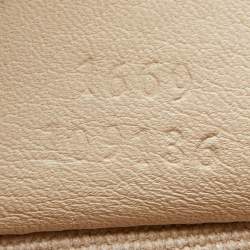 Pre Owned Gucci Cream Leather Bamboo Top Handle Bag