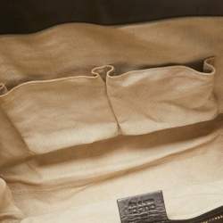 Pre Owned Gucci Brown/Beige GG Canvas and Leather Large Emily Shoulder Bag
