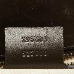Pre Owned Gucci Brown/Beige GG Canvas and Leather Large Emily Shoulder Bag