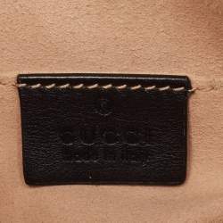 Gucci Black Matelassé Leather Mini GG Marmont Belt Bag