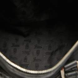 Gucci Black Guccissima Neoprene and Leather Medium Techno Boston Bag