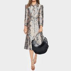 Pre Owned Gucci Black GG Canvas and Leather Hobo