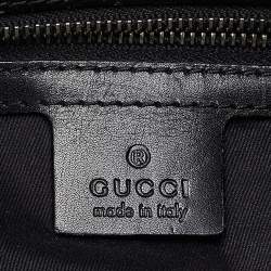 Pre Owned Gucci Black GG Canvas and Leather Hobo