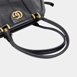 Gucci Black Leather Rebelle Tote Bag