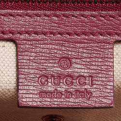 Pre Owned Gucci Rosewood Pink Leather Medium Bright Bit Tote