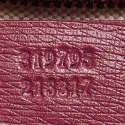 Pre Owned Gucci Rosewood Pink Leather Medium Bright Bit Tote