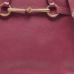 Pre Owned Gucci Rosewood Pink Leather Medium Bright Bit Tote