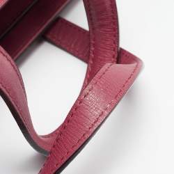 Pre Owned Gucci Rosewood Pink Leather Medium Bright Bit Tote