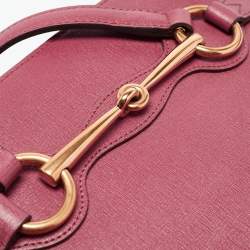 Pre Owned Gucci Rosewood Pink Leather Medium Bright Bit Tote