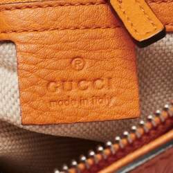 Pre Owned Gucci Dark Yellow Leather Small Soho Tote