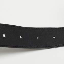 Pre Owned Gucci Black Matelassé Leather GG Marmont Belt Bag