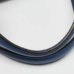 Pre Owned Gucci Blue Leather Soho Top Handle Bag