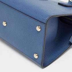 Pre Owned Gucci Blue Leather Soho Top Handle Bag