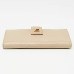 Gucci Beige Leather Interlocking G Wallet