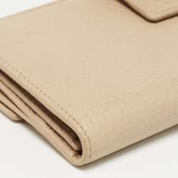 Gucci Beige Leather Interlocking G Wallet