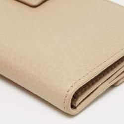 Gucci Beige Leather Interlocking G Wallet