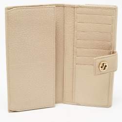 Gucci Beige Leather Interlocking G Wallet