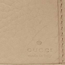 Gucci Beige Leather Interlocking G Wallet