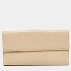 Gucci Beige Leather Interlocking G Wallet