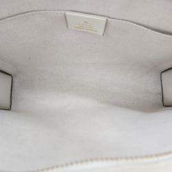 Pre Owned Gucci White leather Ophidia Clutch