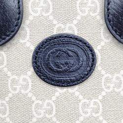 Pre Owned حقيبة يد غوتشي أوفيديا صغيرة كانفاس جي جي أبيض وعاجي/كحلي