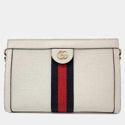 Gucci Ivory Leather Ophidia Shoulder Bag