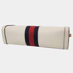 Gucci Ivory Leather Ophidia Shoulder Bag