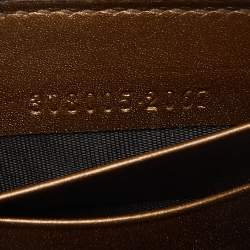 Gucci Bronze Guccissima Patent Leather Zip Around Wallet