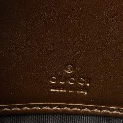 Gucci Bronze Guccissima Patent Leather Zip Around Wallet