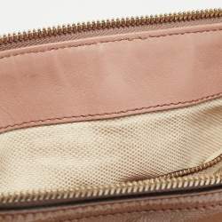 Pre Owned Gucci Pink Patent Leather Soho Working Tote