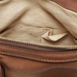 Pre Owned Gucci Pink Patent Leather Soho Working Tote